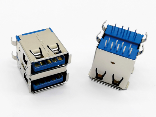 USB 3.0母座双...